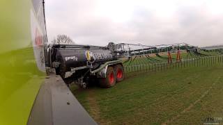 Gopro Gülle ausbringen mit Claas Xerion 4000 Saddle Trac mit Garant Kotte Aufbau und Tadem fass [upl. by Aliekahs318]