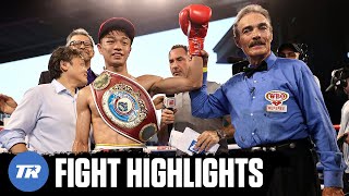 Junto Nakatani Breaks Angel Acosta Nose Retains Title  FIGHT HIGHLIGHTS [upl. by Paymar224]