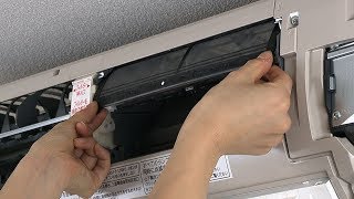 ルームエアコン「室内機の部品の取りはずしかた（2012～2014年度機種）」【三菱電機公式】 [upl. by Reizarf]