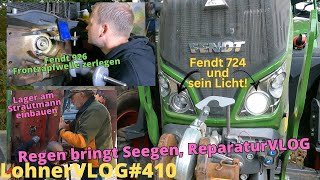 LohnerVLOG410 Fendt 926 Frontzapfwelle zerlegen I Strautmann Lagerschaden richten I Fendt 724 Licht [upl. by Kerk]