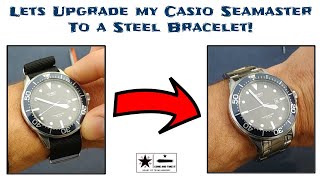 Lets Upgrade my Casio MTD1051 Seamaster with a Steel Bracelet [upl. by Danczyk]