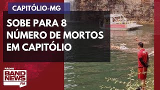 Sobe para 8 número de mortos em tragédia de Capitólio MG [upl. by Notsua]