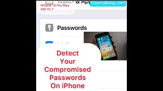 Detect Your Compromised Passwords on iPhone [upl. by Marlo]