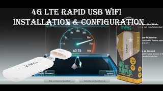 IRVINE 4G WIFI Modem 4G LTE RAPID USB WIFI Installation amp Configuration [upl. by Kcirdahc]