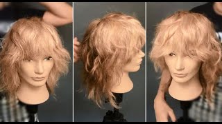 Shaggy Layered LobLong Bob Haircut Tutorial with Scissor amp Razor  Curtain Bangs Hairstyle [upl. by Htebyram]