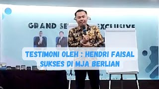 Testimoni oleh  Hendri Faisal sukses di MJA berlian beternakberlian AbegeChannel [upl. by Starla]