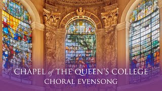 Choral Evensong Live from Queens on Sunday 1 December 2024 Advent Sunday [upl. by Mchale615]