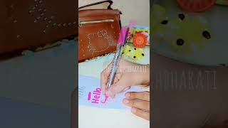 🌷Add gel Calligraphy pens 🌷✨ so cute and aesthetic colours🌟shortsytshortscreativityfunwithbharati [upl. by Lesya]