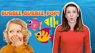 One little blue fish  Bubble Bubble pop  Ms Rachel Toddler Learning babyshark nurseryrhymes [upl. by Autumn114]