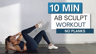 10 min AB SCULPT WORKOUT  No Planks  Controlled Core Burn  Intense with Modifications Provided [upl. by Naujid]