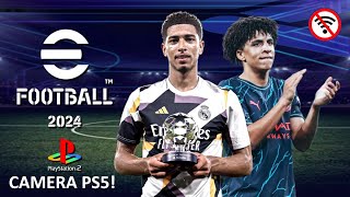 PES 2024 PS2 English Version – Camera PS5 Full Transfers Atualizado – Download ISO [upl. by Megdal]