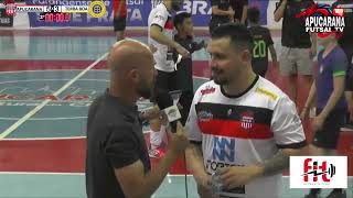 MALINHA FALA COMO SE SENTIU NA SUA ESTREIA NO APUCARANA FUTSAL E VITÓRIA DIANTE DO TERRA BOA FUTSAL [upl. by Retla]