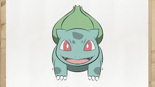 Come disegnare Bulbasaur di Pokémon [upl. by Ahsiekam900]