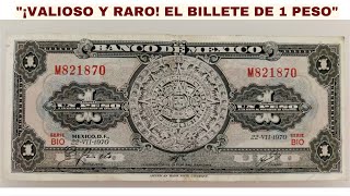 Conoce el asombroso valor del único billete de 1 peso que ha existido en México TE SORPRENDERA [upl. by Yorled]