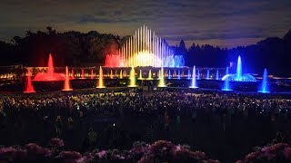 Longwood Gardens Kennett Square Pennsylvania USA  Crystal Fountains [upl. by Tallbot]