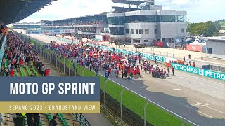 MotoGP Sprint Race Start from Grandstand  Sepang 2023 [upl. by Annaor]