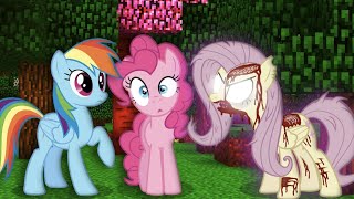 Princess My Little Pony Find Zombie Fluttershy in Minecraft [upl. by Gwendolyn]