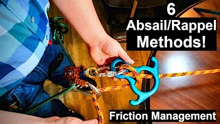 6 ABSAILRAPPEL Methods amp FRICTION MANAGEMENT Techniques for FIGURE 8 Descender [upl. by Hakeber266]