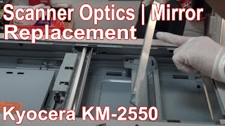 Scanner Optics  Dirty Copy using Kyocera KM2550 [upl. by Endo]