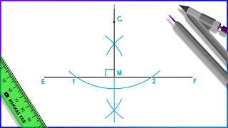 How to Construct a Perpendicular Line through a Point on the Line [upl. by Assehc]