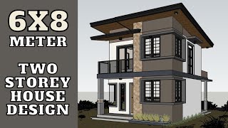 6x8 METERS HOUSE DESIGN [upl. by Anahsohs]