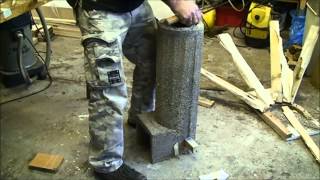 Part 2 New rocket stove mass heater cast riser [upl. by Kynthia]