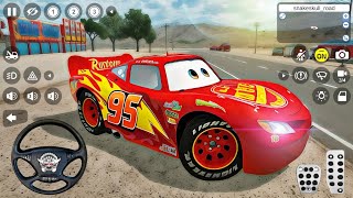 Şimşek Mcqueen Araba Oyunu 😍  McQueen Car Mod for Bus Simulator Indonesia  Best Android Gameplay [upl. by Fennie]