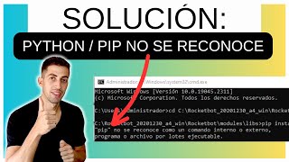 SOLUCIÓN  PYTHON PIP no se RECONOCE como comando interno o externo 😱 WINDOWS [upl. by Ewall]