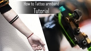 How to Tattoo armband  Tips and Tricks for Beginners  Time Lapse amp Close Up [upl. by Aneet368]