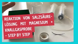 Reaktion Salzsäure mit Magnesium Experiment Knallgasprobe [upl. by Childs987]