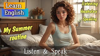 My summer routine  learn english through story  daily routine [upl. by Aelanej]