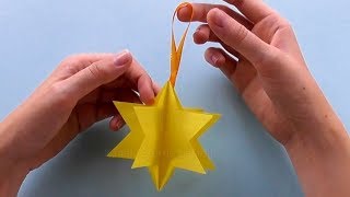 Sterne basteln mit Papier  Einfache Weihnachtssterne falten  DIY Weihnachtsdeko [upl. by Lindell]