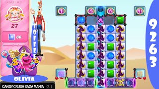 Candy Crush Saga Level 9263 NO BOOSTERS ✅🔄 All Star 2024 Frogtastic™ 20 OLIVIA [upl. by Hanshaw119]