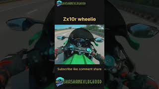 Zx10r 🏍️ wheelie explore trending bikestatus bikelover viral youtube rider bike kawasaki [upl. by Farland]