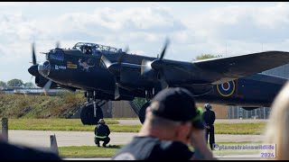 The FANTASITIC BBMF Lancaster last display of 2024 at the BBMF Members Day 28th Sept 4K [upl. by Siradal]