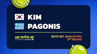 Les Petits As 2024  Boys International Qualifications R3  Jungho KIM vs Rafael PAGONIS [upl. by Yrok]