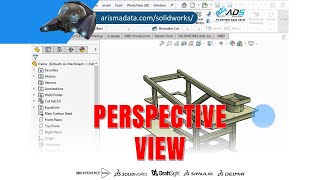 tutorial solidworks Menampilkan perspective view pada SOLIDWORKS Parts dan Drawing [upl. by Nnaeirb626]