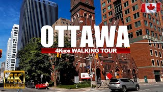 Ottawa Canada 4K UHD HDR 60 fps Saturday Walking Tour Around Downtown Centretown [upl. by Boswell]