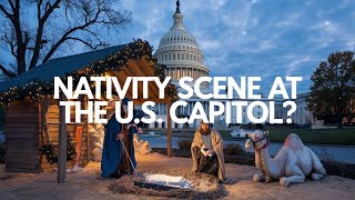 FIRST EVER Nativity scene goes on display at US Capitol [upl. by Treb18]