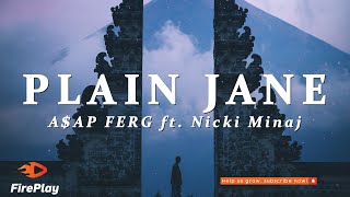 asapfergofficial  Plain Jane 🔥 Lyrics ft nickiminaj [upl. by Oriane]