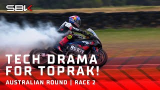 DISASTER for Razgatlioglu in Race 2 💥  2024 AustralianWorldSBK 🇦🇺 [upl. by Rudolfo]