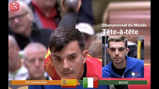 👍 Championnats du Monde 2022 de pétanque  ESPAGNE vs ITALIE Finale du têteàtête [upl. by Eanahc147]