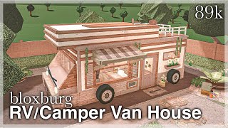 Bloxburg  RVCamper Van House Speedbuild [upl. by Eyot]