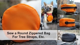 Sew a Round Zippered Bag for Tree Straps [upl. by Leahey405]