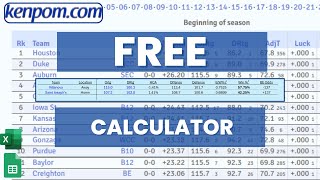 NCAA Basketball  KenPom  Free Prediction Calculator Model  Positive EV Bets [upl. by Atilam]