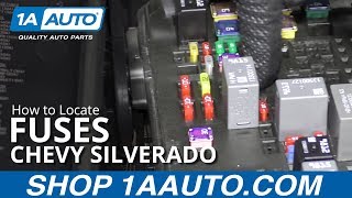 How to Locate Fuses 1419 Chevy Silverado [upl. by Notluf855]