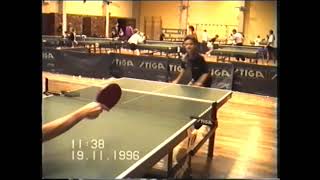 Marc Schinkel 11 Jahre mit ersten RückhandKrachern Tischtennis Nov 1996 [upl. by Nywles]