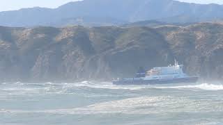 Bluebridge Ferry leaves in a massive swell [upl. by Siramed]