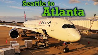 Full Flight Delta Air Lines A350900 Seattle to Atlanta SEAATL [upl. by Efram]