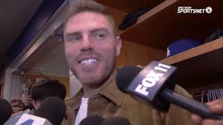 Dodgers Postseason Freddie Freeman discusses confidence to do what they have to do in Game 5 [upl. by Dyanna]